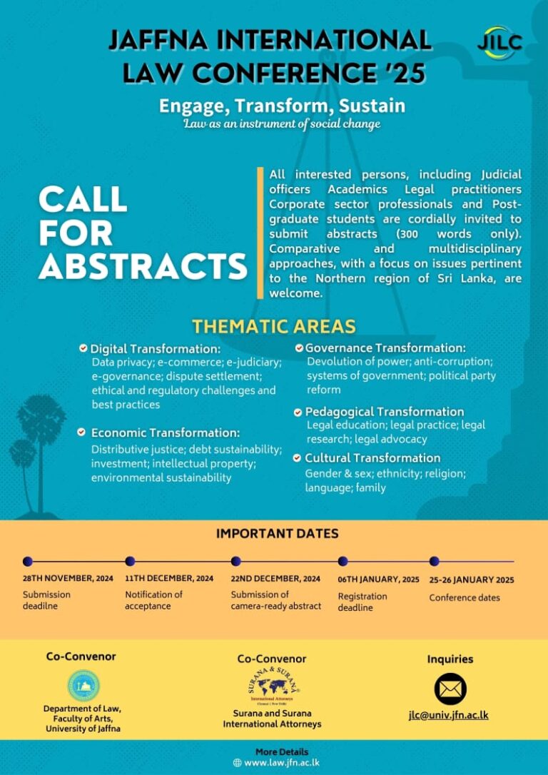 Read more about the article Jaffna International Law Conference 25